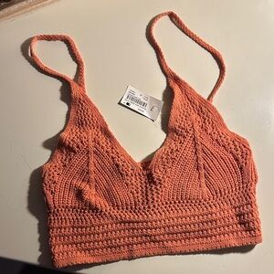 Double Zero Orange Knit Tank Top